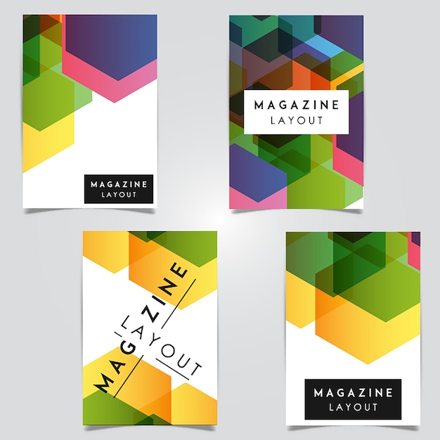 Free vector vector abstract magazine layout template designs