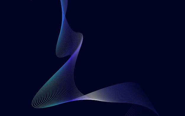 ベクトル抽象的な波背景ブルー グラデーション波背景