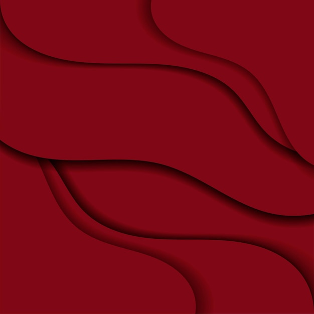 Vector abstract wavy red patterned background