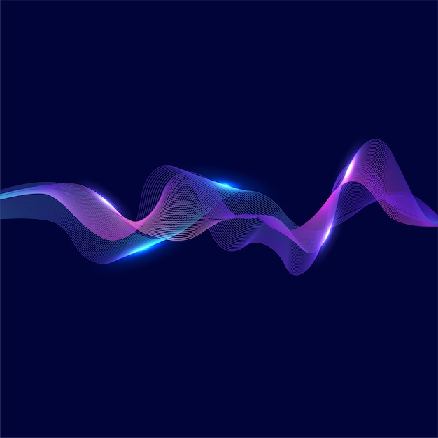 Бесплатное векторное изображение Абстрактный вектор с динамическими волнами