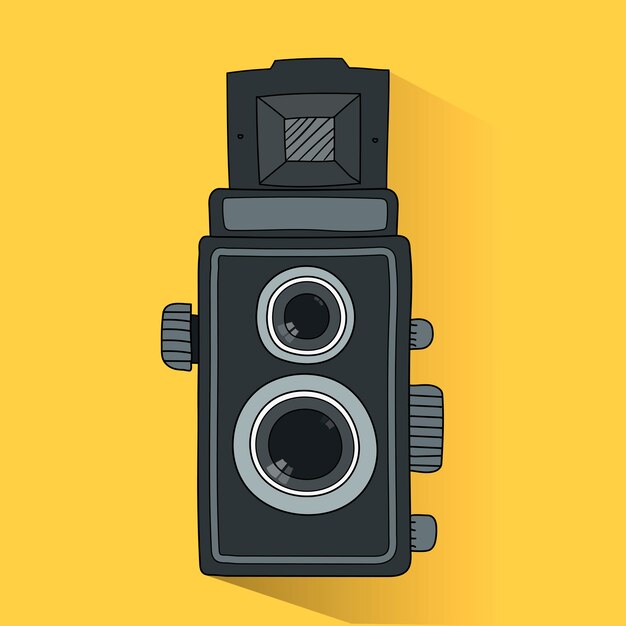 Vector of analog film camera