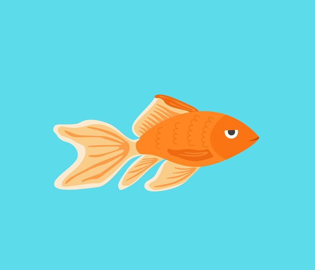 水族館の漫画の魚 海水または淡水水槽のイラスト 水生動物の金魚 海の熱帯色の魚 無料のベクター