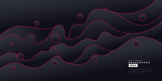 Vector background with black gradient wave