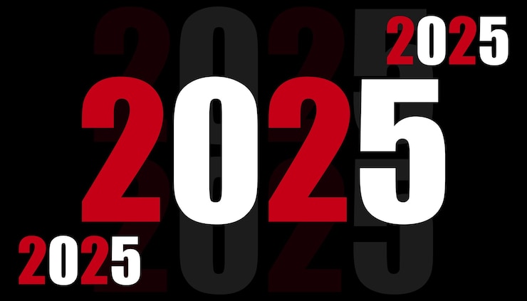 Free Vector vector background year 2025 design