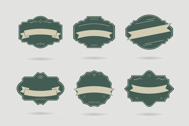 Free vector vector badge, labels and ribbons