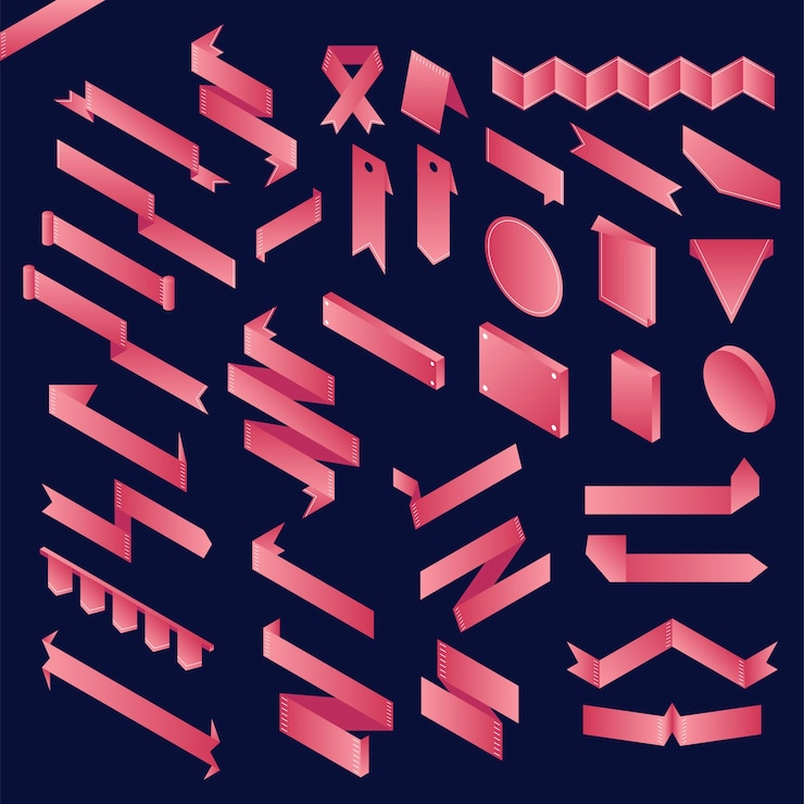 Free Vector vector of a banner label collection
