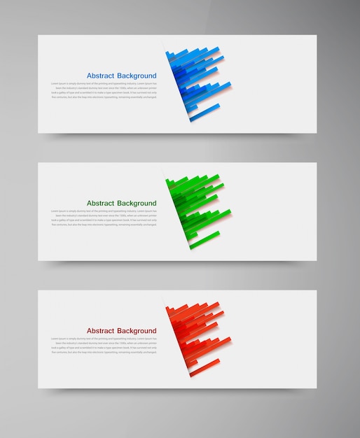 Free vector vector banner set . red line. strips