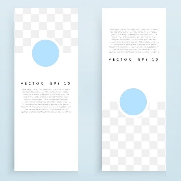 Vector banners and circles.
