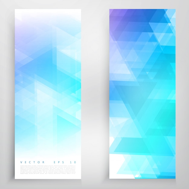 Free vector vector banners and triangles.