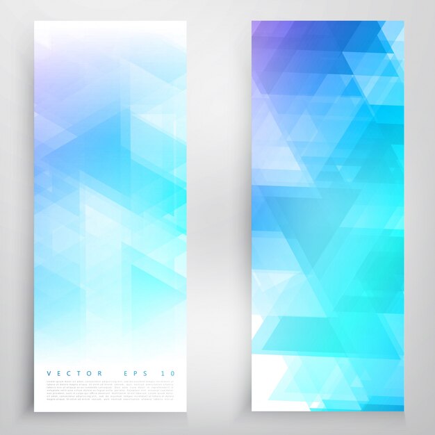 Vector banners and triangles.