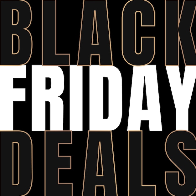 Free vector vector black friday deals sale advertising poster template