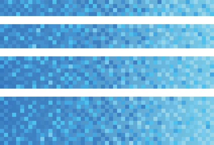 Free Vector vector blue pixel texture background illustration set.