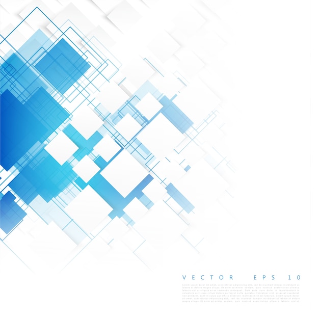 Vector blue squares. abstract background.