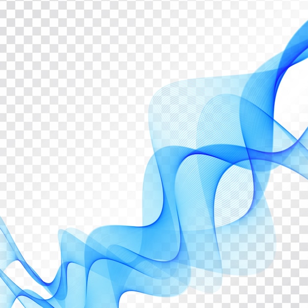 Free vector vector blue wave transparent elegant
