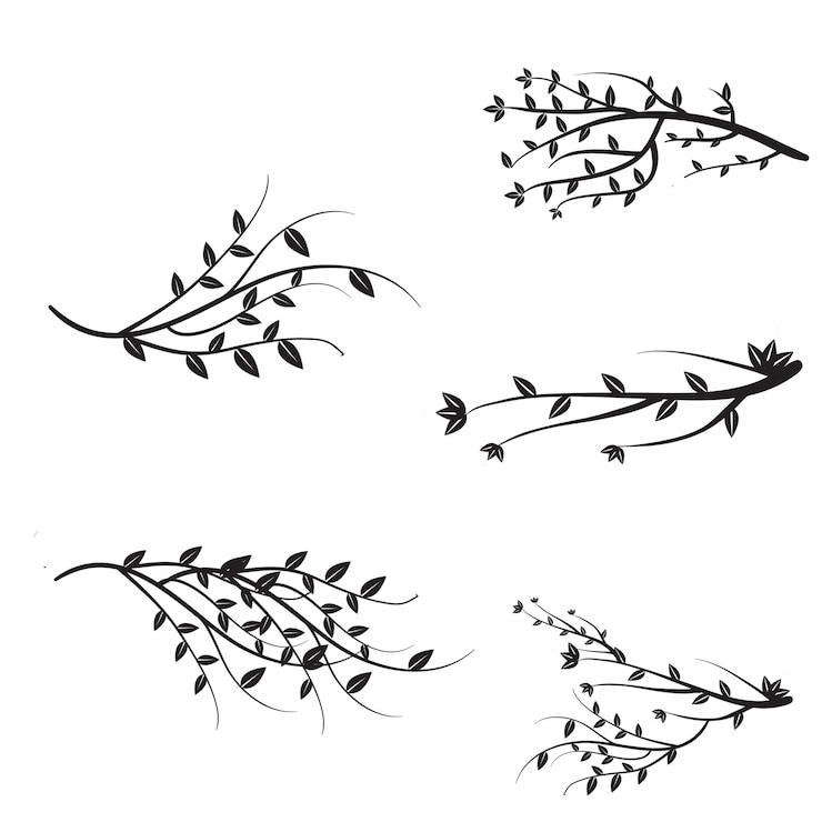 Free Vector vector branches collection