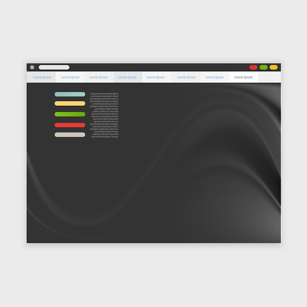 Бесплатное векторное изображение Векторный дизайн браузера с отзывчивым