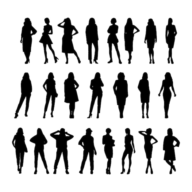 女性のシルエット 画像 無料のベクター ストックフォト Psd