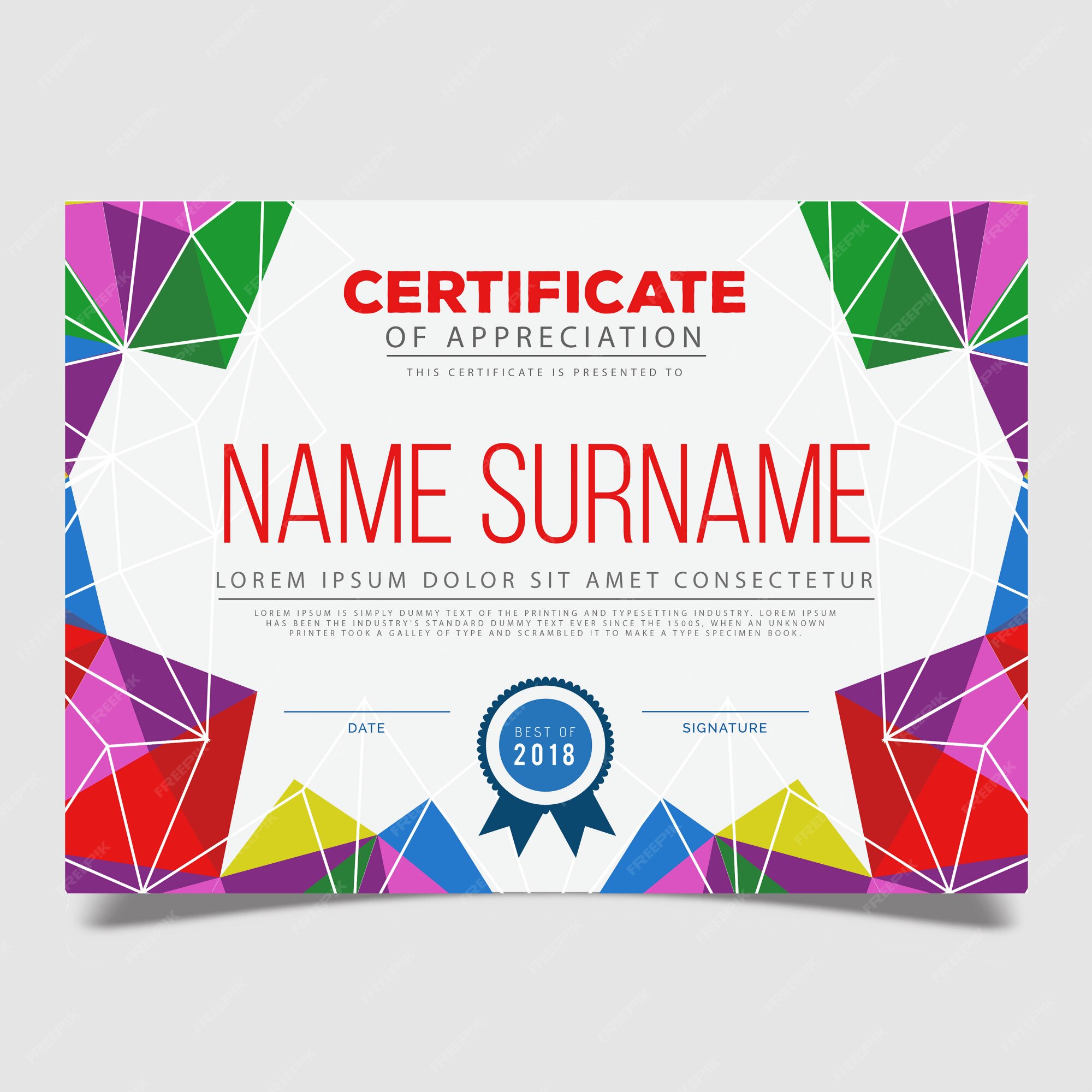 Free Vector | Vector certificate template design