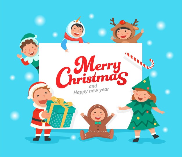 分離されたベクトルのクリスマスの文字と動物のアイコンセット。サンタクロース、雪だるま、トナカイ、エルフ、漫画フラットスタイルのジンジャーブレッド。ホリデーカード、招待状、ウェブサイトのクリスマスカットアウト要素。