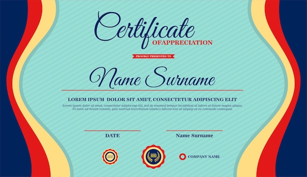 Vector classic certificate template