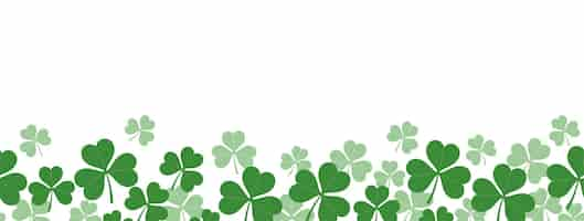 Free vector vector clover seamless background illustration isolated on a white background.