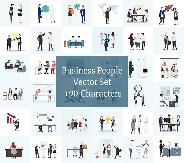 Free vector vector collection of business people