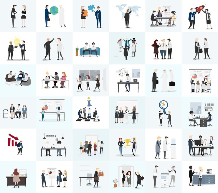 Free Vector vector collection of business people