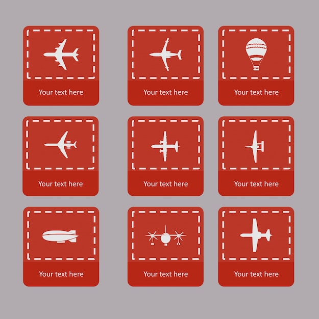 Free vector vector collection different airplane silhouettes.