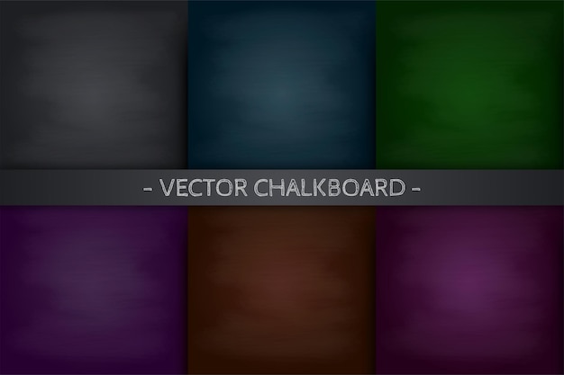 Free vector vector collection of school chalkboard backgrounds