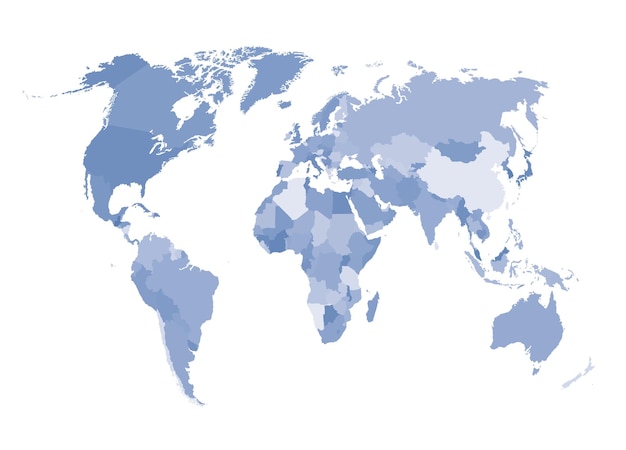 カラフルな世界地図 プレミアムベクター