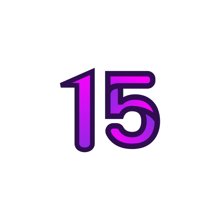 मुफ़्त वेक्टर vector colored number logo design