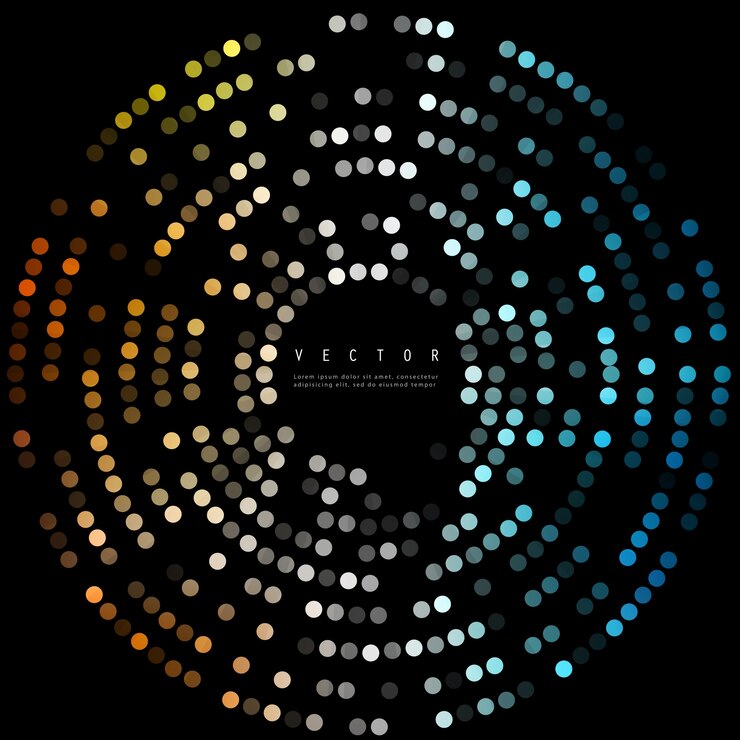 Free Vector vector colorful dots. abstract background circles