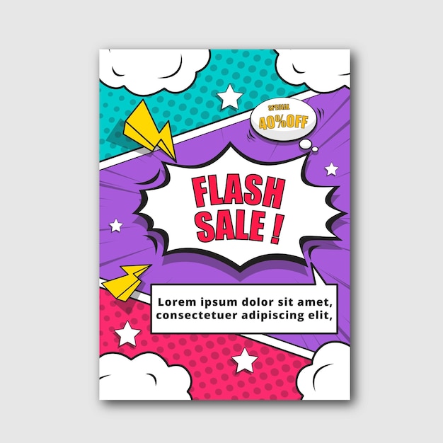 Free vector vector comics super sale discount promotion banner