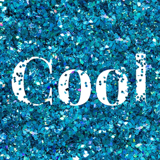 Vector cool glitter word text typography