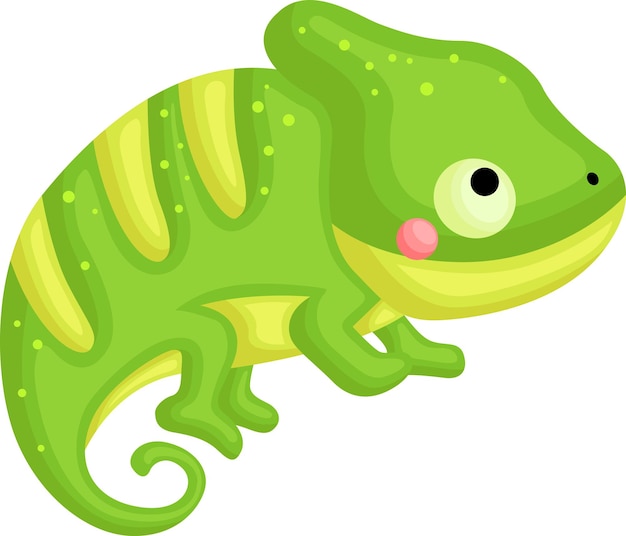 A vector of a cute chameleon