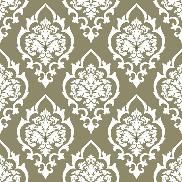 Free vector vector damask seamless pattern background. classical luxury old fashioned damask ornament, royal victorian seamless texture for wallpapers, textile, wrapping. exquisite floral baroque template.