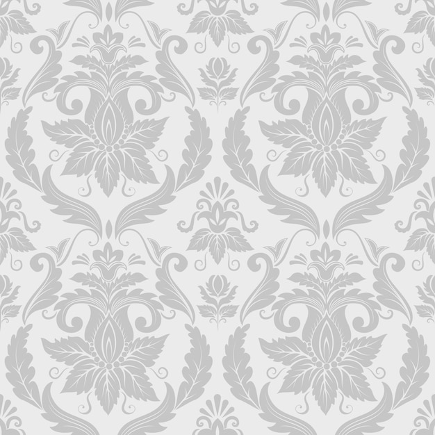 Free vector vector damask seamless pattern background. classical luxury old fashioned damask ornament, royal victorian seamless texture for wallpapers, textile, wrapping. exquisite floral baroque template.