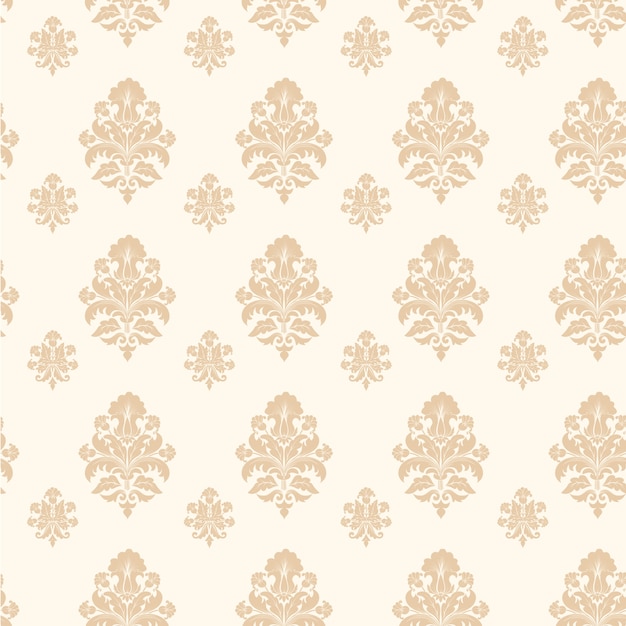 Free vector vector damask seamless pattern background. classical luxury old fashioned damask ornament, royal victorian seamless texture for wallpapers, textile, wrapping. exquisite floral baroque template.