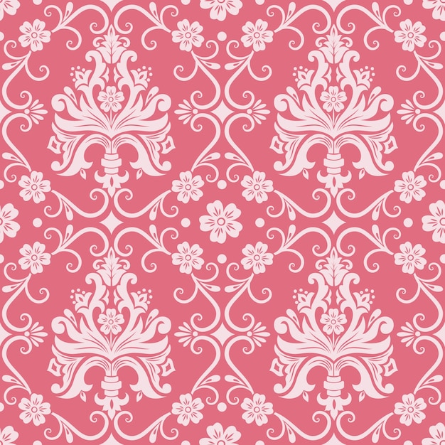 Vector damask seamless pattern background. Classical luxury old fashioned damask ornament, royal victorian seamless texture for wallpapers, textile, wrapping. Exquisite floral baroque template.