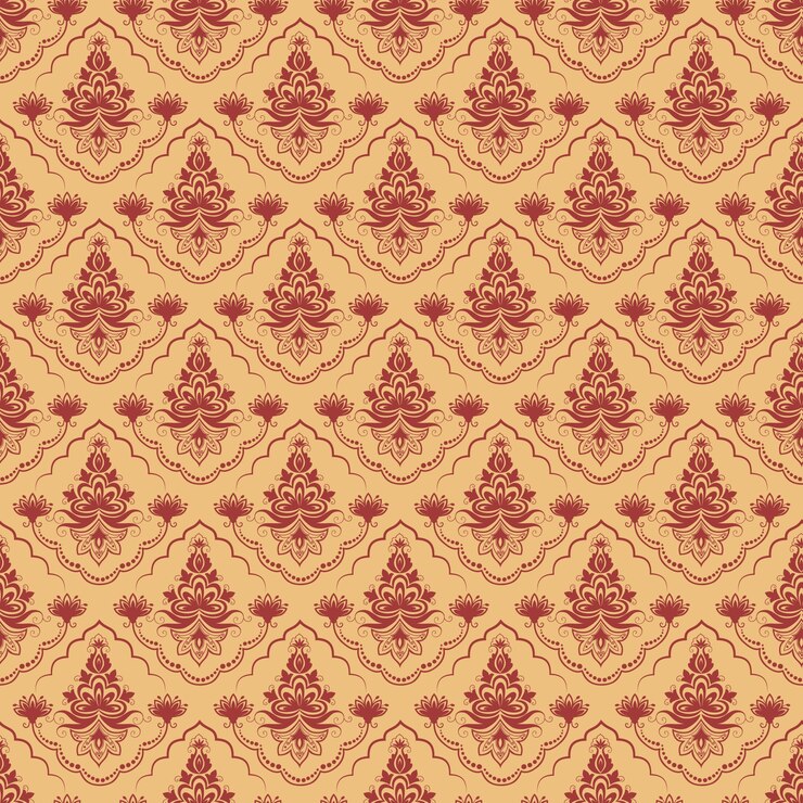Free Vector vector damask seamless pattern background. classical luxury old fashioned damask ornament, royal victorian seamless texture for wallpapers, textile, wrapping. exquisite floral baroque template.