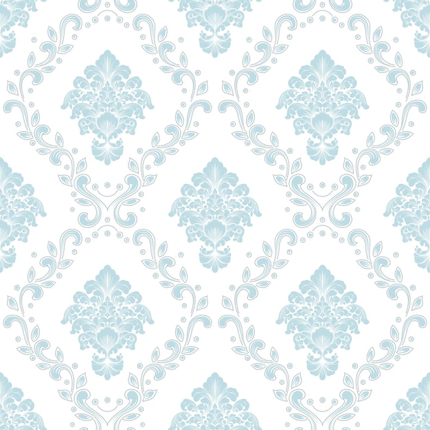 Vettore gratuito fondo senza cuciture del modello del damasco di vettore. ornamento damascato classico di lusso vecchio stile, texture vittoriana reale senza cuciture per sfondi, tessuti, involucri. modello barocco floreale squisito.