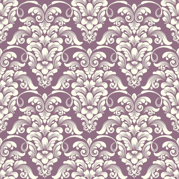 Vector damask seamless pattern background Classical luxury old fashioned damask ornament royal victorian seamless texture for wallpapers textile wrapping Exquisite floral baroque template