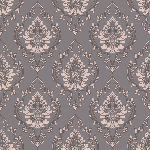 Free vector vector damask seamless pattern background classical luxury old fashioned damask ornament royal victorian seamless texture for wallpapers textile wrapping exquisite floral baroque template