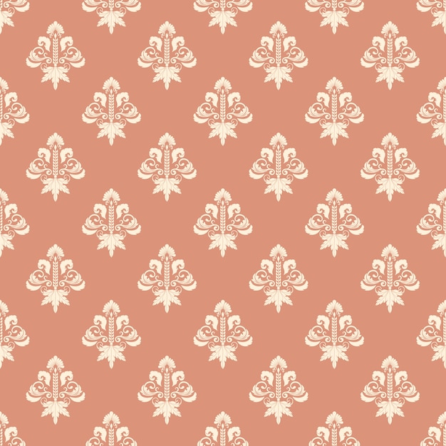 Free vector vector damask seamless pattern background. classical luxury old fashioned damask ornament, royal victorian seamless texture for wallpapers, textile, wrapping. exquisite floral baroque template.