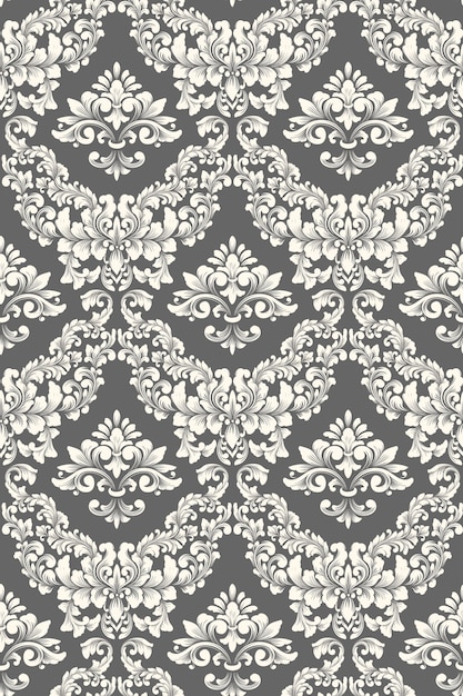 Vector damask seamless pattern background. Classical luxury old fashioned damask ornament, royal victorian seamless texture for wallpapers, textile, wrapping. 