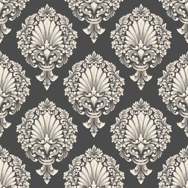 vector damask seamless pattern background. classical luxury old fashioned damask ornament