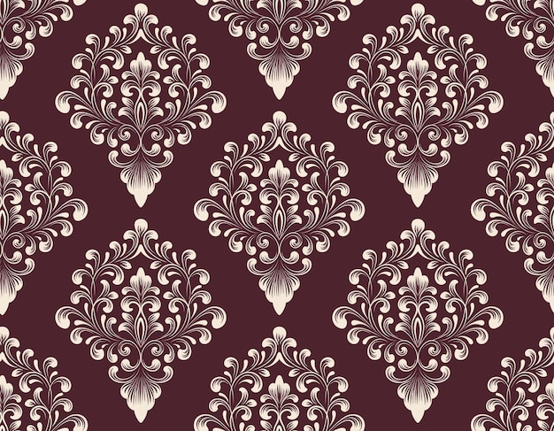 Vector damask seamless pattern background