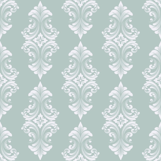 Free vector vector damask seamless pattern background