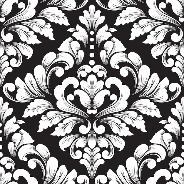 Free vector vector damask seamless pattern element. classical luxury old fashioned damask ornament, royal victorian seamless texture for wallpapers, textile, wrapping. exquisite floral baroque template.