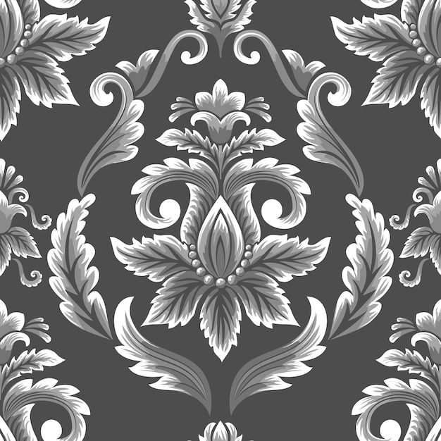 Free vector vector damask seamless pattern element classical luxury old fashioned damask ornament royal victorian seamless texture for wallpapers textile wrapping exquisite floral baroque template